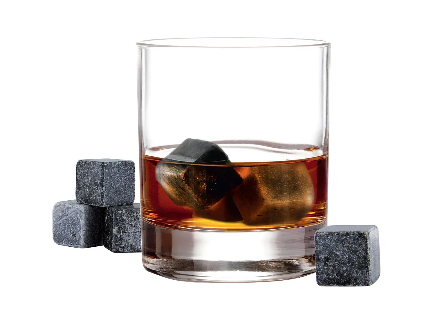 Lot de 9 Pierres à Whisky "Fresh" 9cm Gris