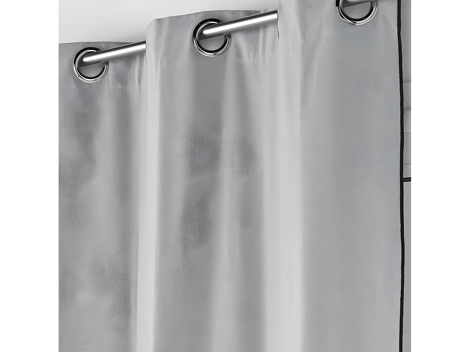 Rideau à Œillets "Mistraline" 140x240cm Gris Chiné