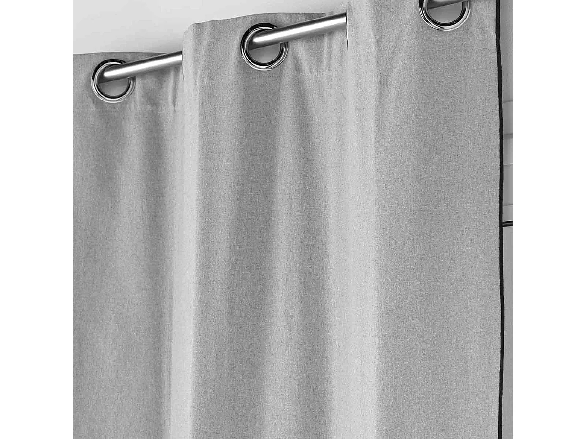 Rideau à Œillets "Mistraline" 140x240cm Gris Chiné