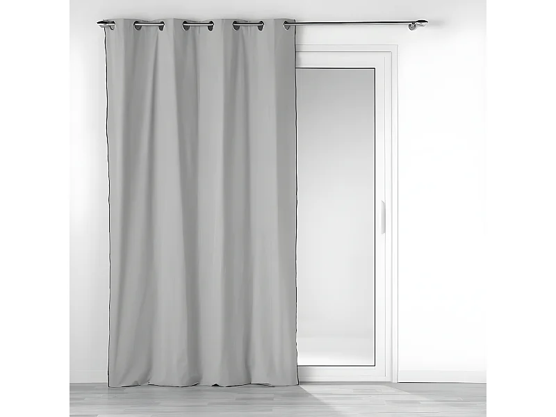 Rideau à Œillets "Mistraline" 140x240cm Gris Chiné