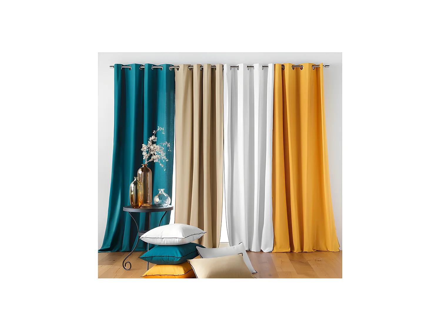 Rideau à Œillets "Mistraline" 140x240cm Bordeaux