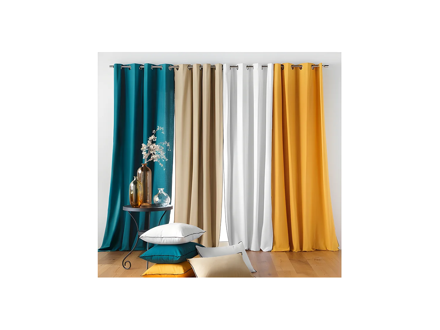 Rideau à Œillets "Mistraline" 140x240cm Bordeaux