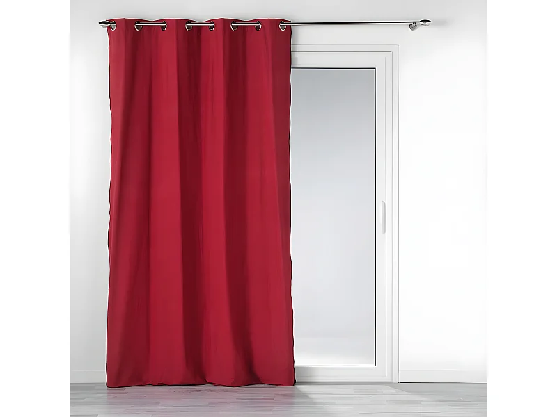 Rideau à Œillets "Mistraline" 140x240cm Bordeaux