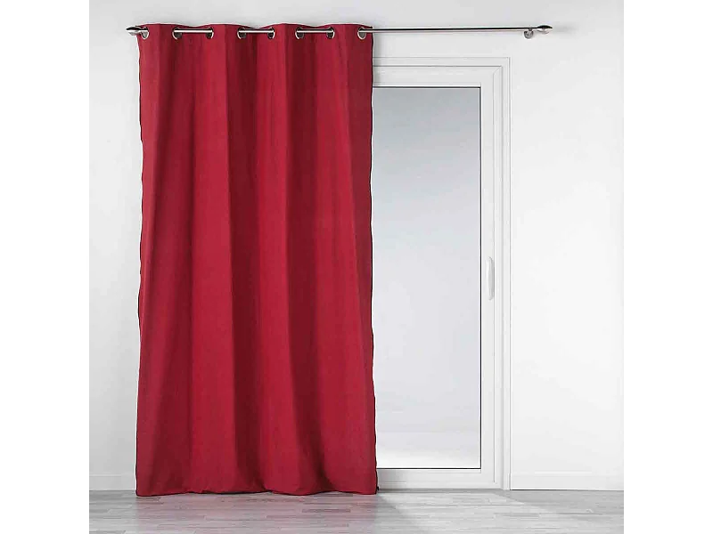 Rideau à Œillets "Mistraline" 140x240cm Bordeaux