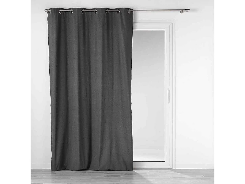 Rideau à Œillets "Mistraline" 140x240cm Anthracite