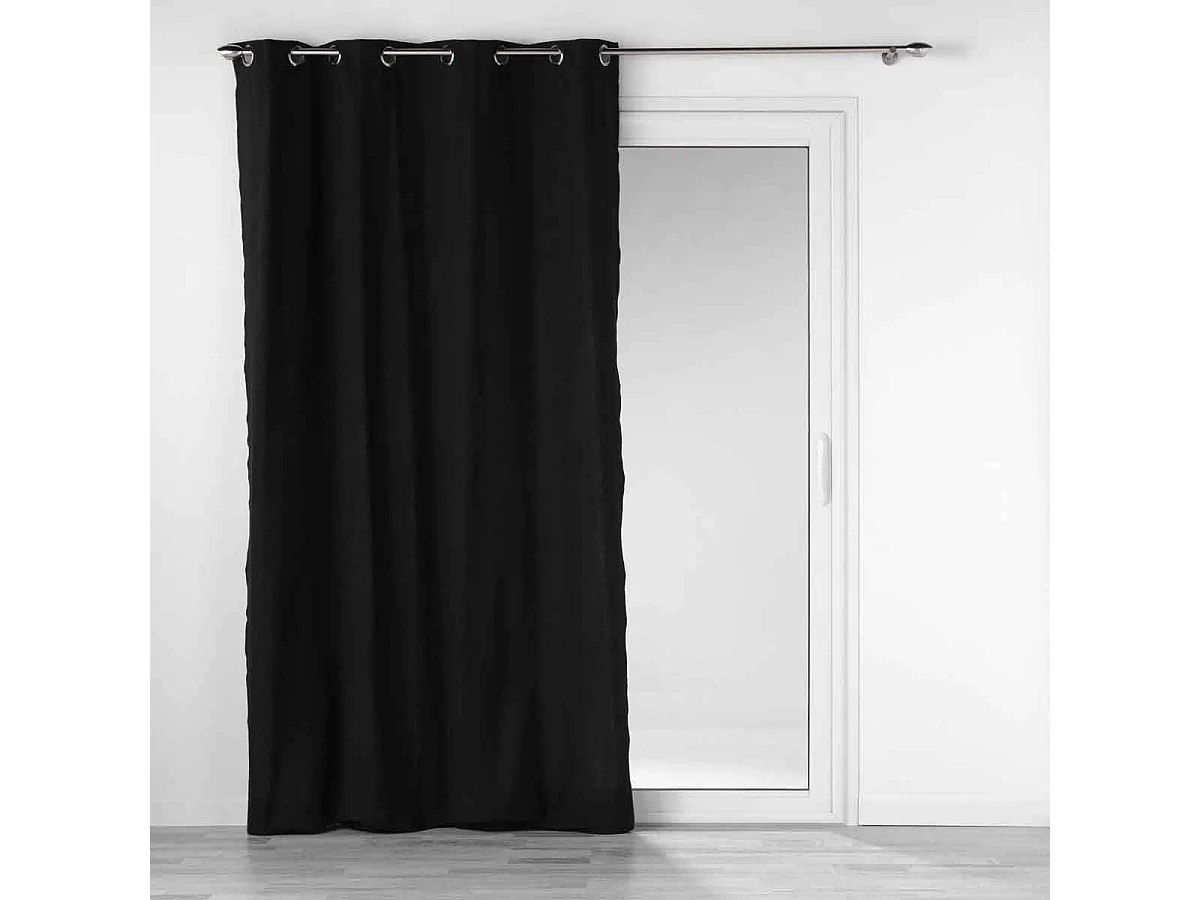 Rideau à Œillets "Mistraline" 140x240cm Noir