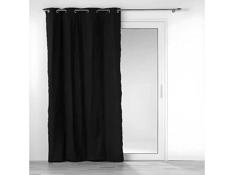 Rideau à Œillets "Mistraline" 140x240cm Noir