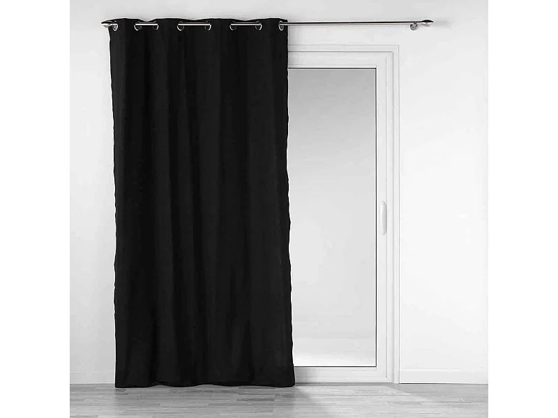 Rideau à Œillets "Mistraline" 140x240cm Noir