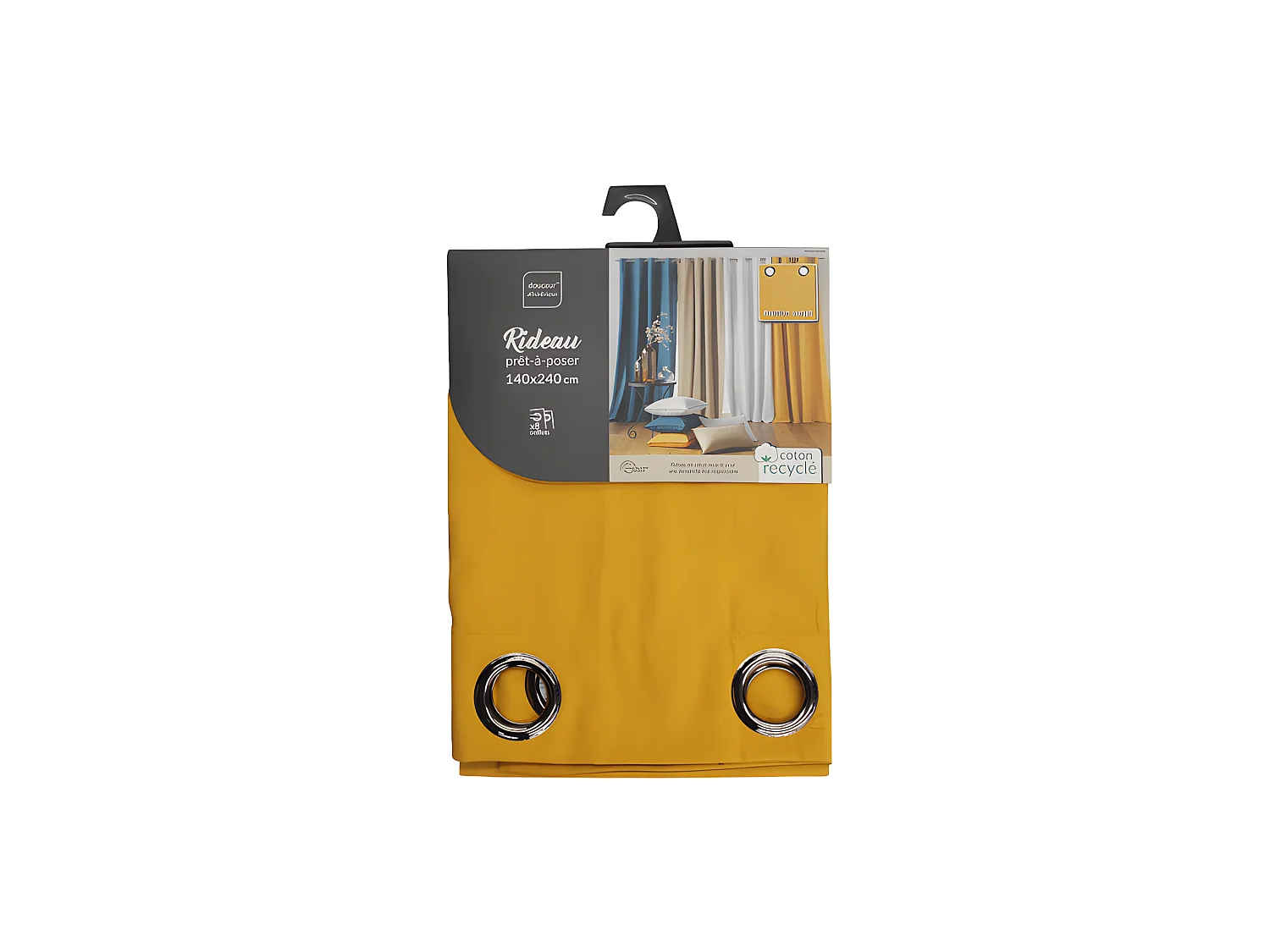 Rideau à Œillets "Mistraline" 140x240cm Moutarde