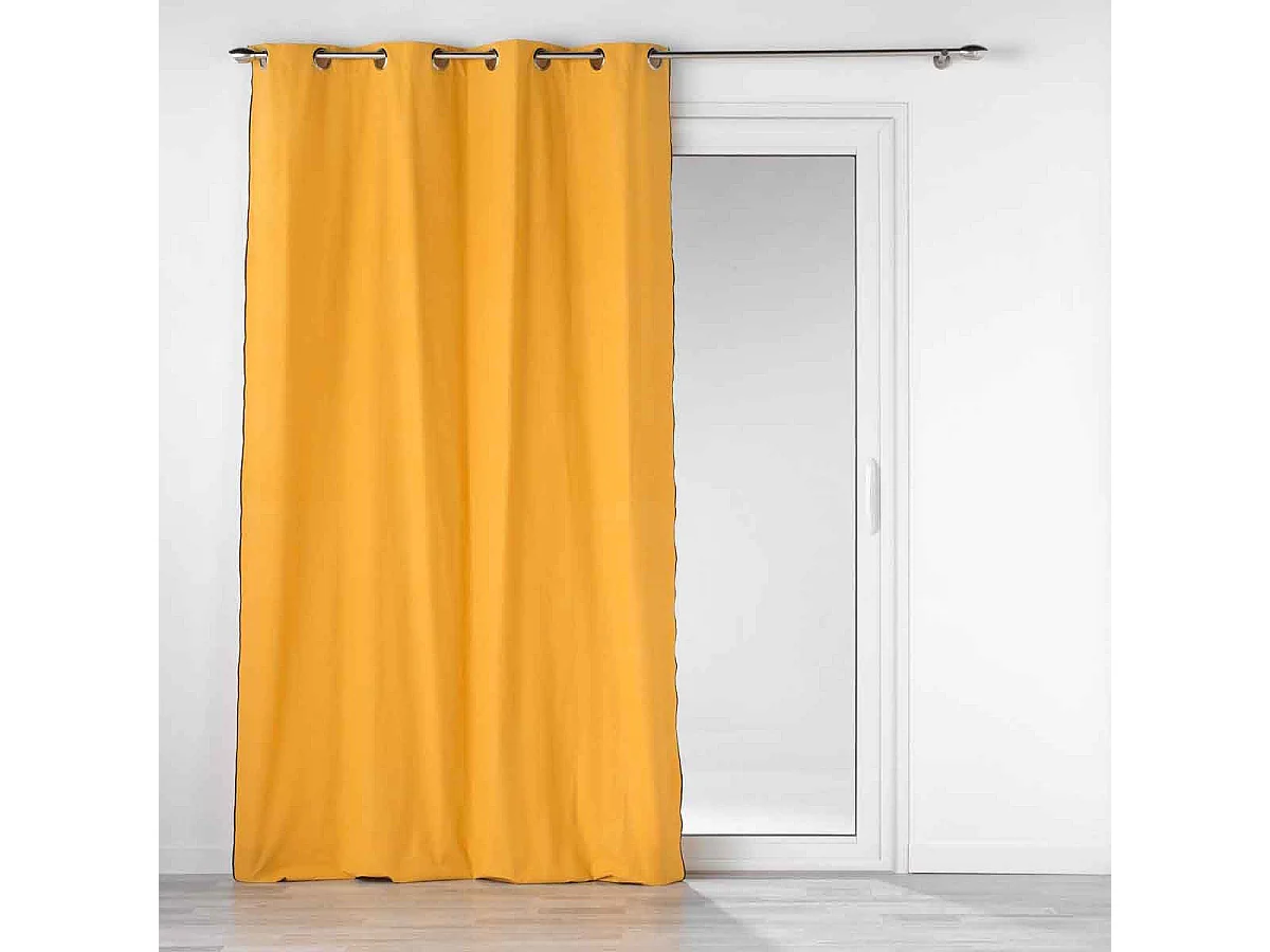 Rideau à Œillets "Mistraline" 140x240cm Moutarde