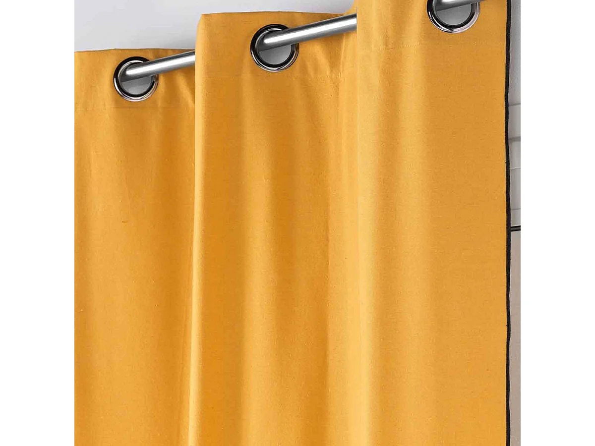 Rideau à Œillets "Mistraline" 140x240cm Moutarde