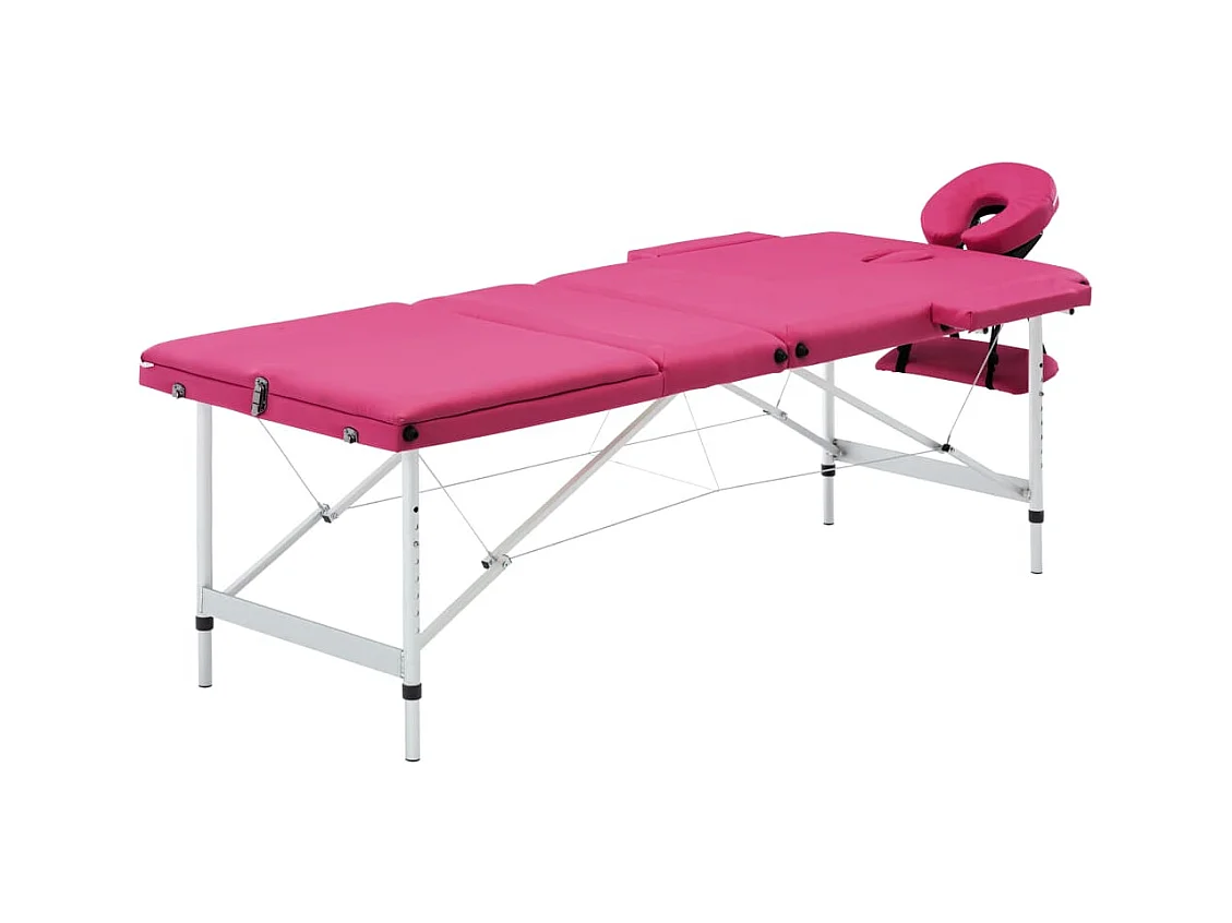 Table de massage pliable argenté 191 x 70 x 59 cm 02_0001827