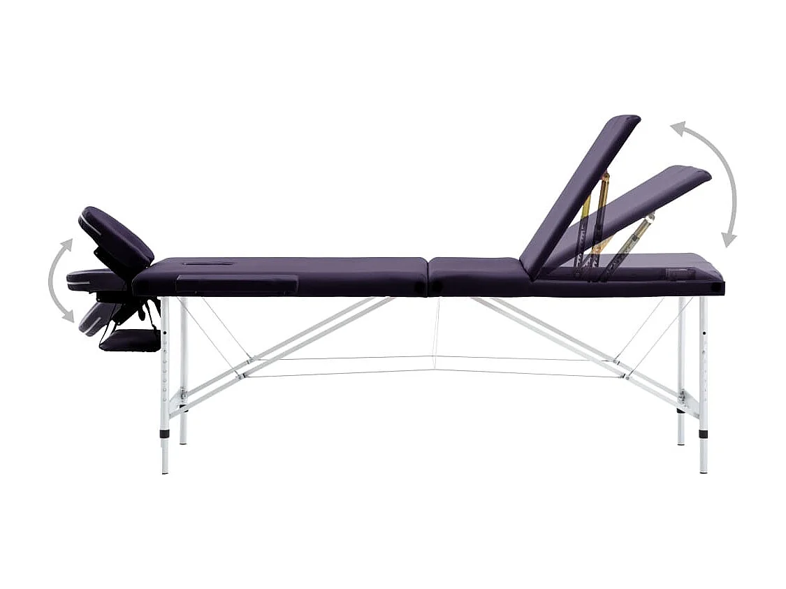 Table de massage pliable argenté 191 x 70 x 59 cm 02_0001828