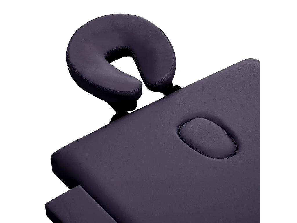 Camilla de masaje plegable cama de masaje banco sofá cosmética terapia portátil profesional shiatsu reiki 2 zonas aluminio púrpura 02_0001810