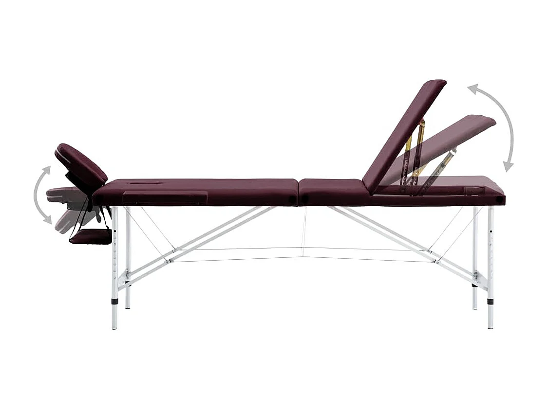 Table de massage pliable aluminium 191 x 70 x 59 cm 02_0001829