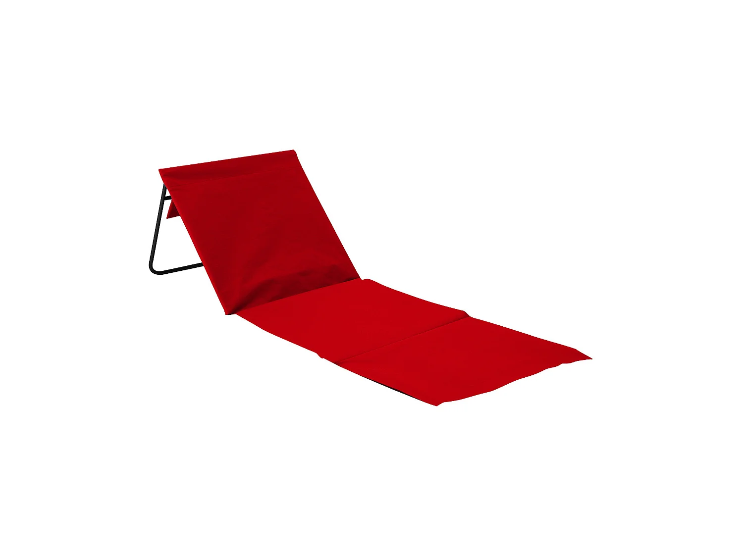 Esterilla Plegable de Playa Acolchada con Respaldo 153x51x42cm O91