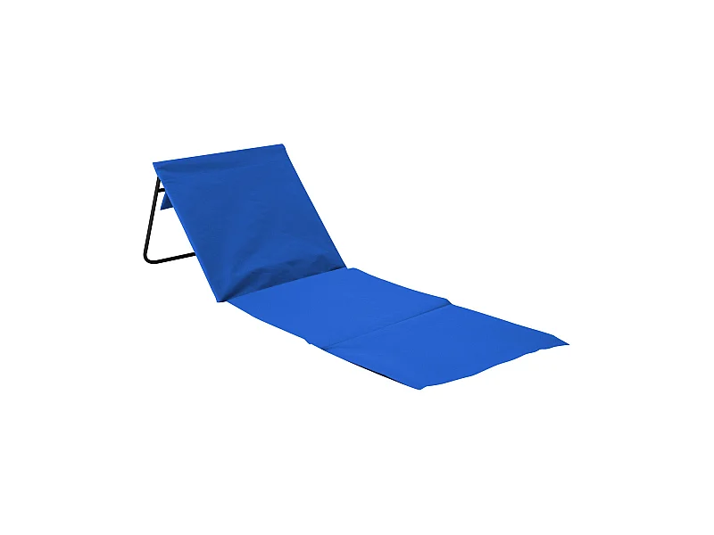Esterilla Plegable de Playa Acolchada con Respaldo 153x51x42cm O91