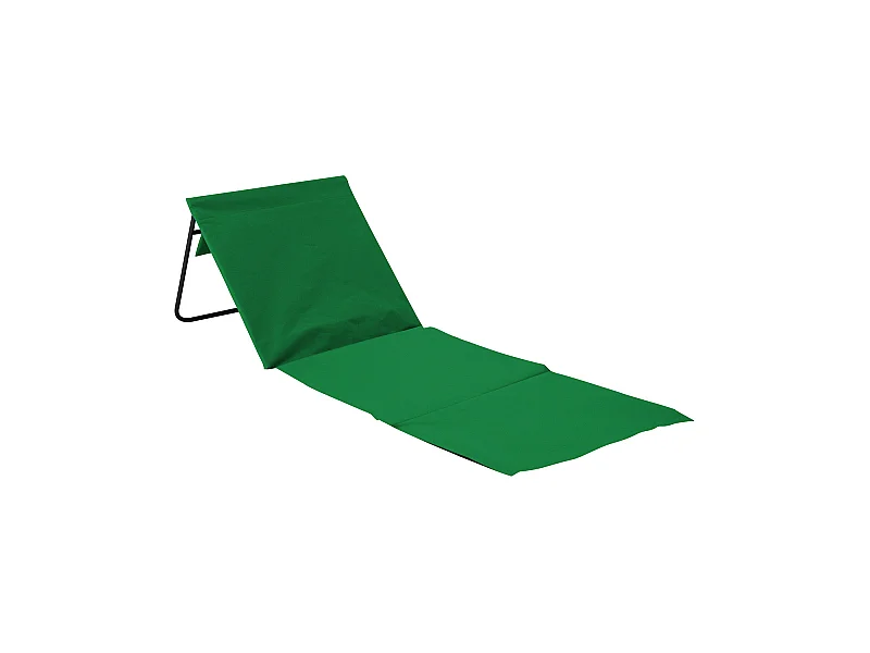 Esterilla Plegable de Playa Acolchada con Respaldo 153x51x42cm O91