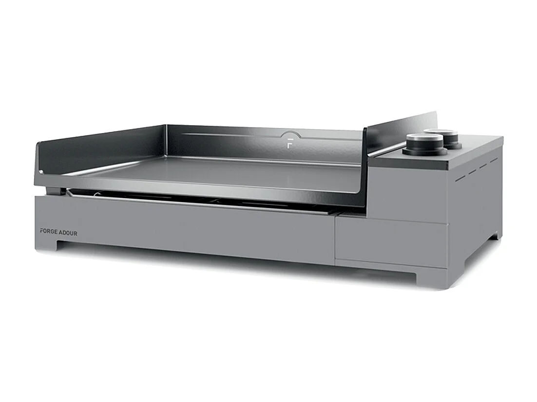 Plancha à gaz Premium 60 chassis acier noir et gris - Forge Adour