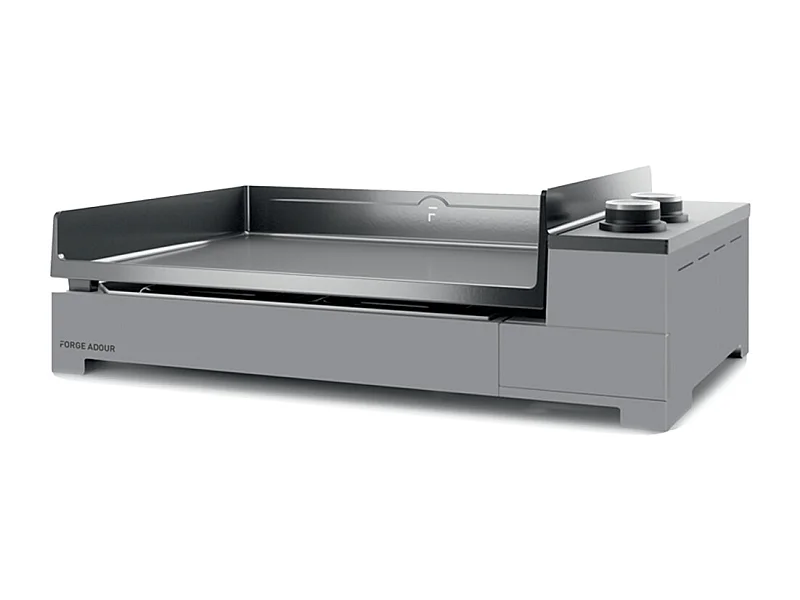 Plancha à gaz Premium 60 chassis acier noir et gris - Forge Adour