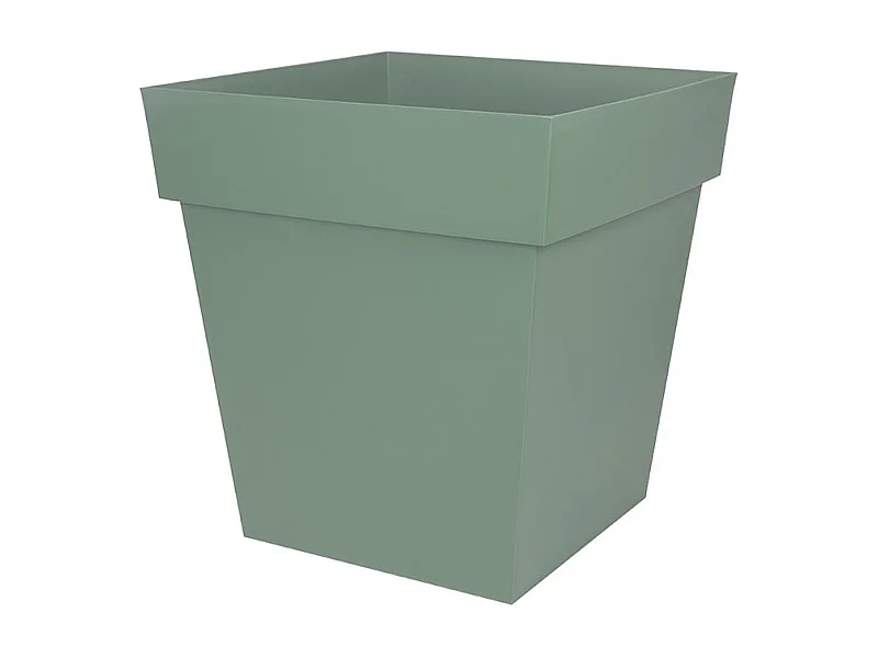 Pot de fleur carré Toscane 49,5 x H.52,5 cm - Vert laurier - Eda
