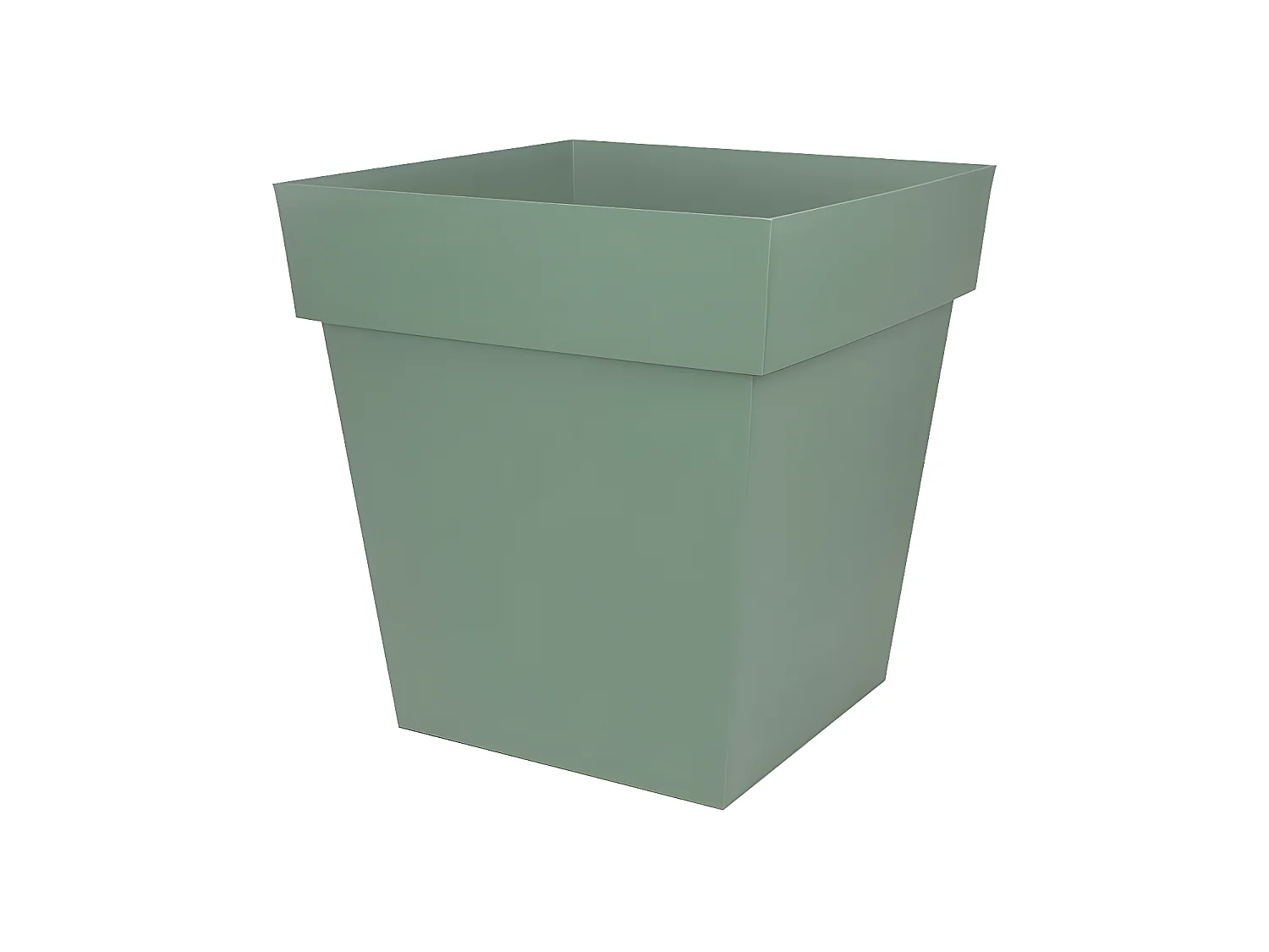 Pot de fleur carré Toscane 49,5 x H.52,5 cm - Vert laurier - Eda