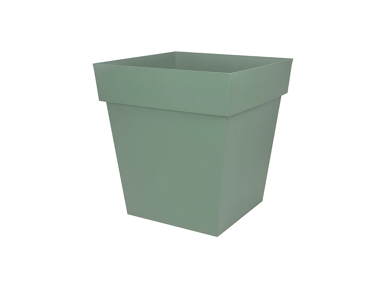Pot de fleur carré Toscane 49,5 x H.52,5 cm - Vert laurier - Eda