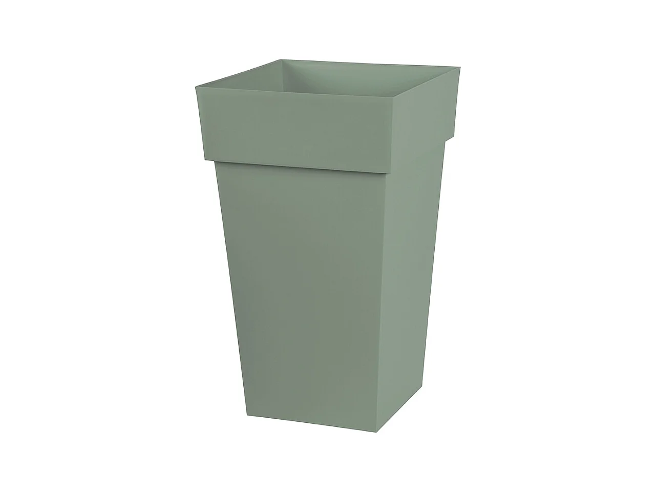 Pot de fleur carré Toscane 39 x H.65 cm - Vert laurier - Eda