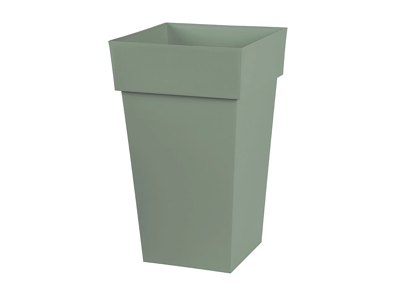 Pot de fleur carré Toscane 39 x H.65 cm - Vert laurier - Eda