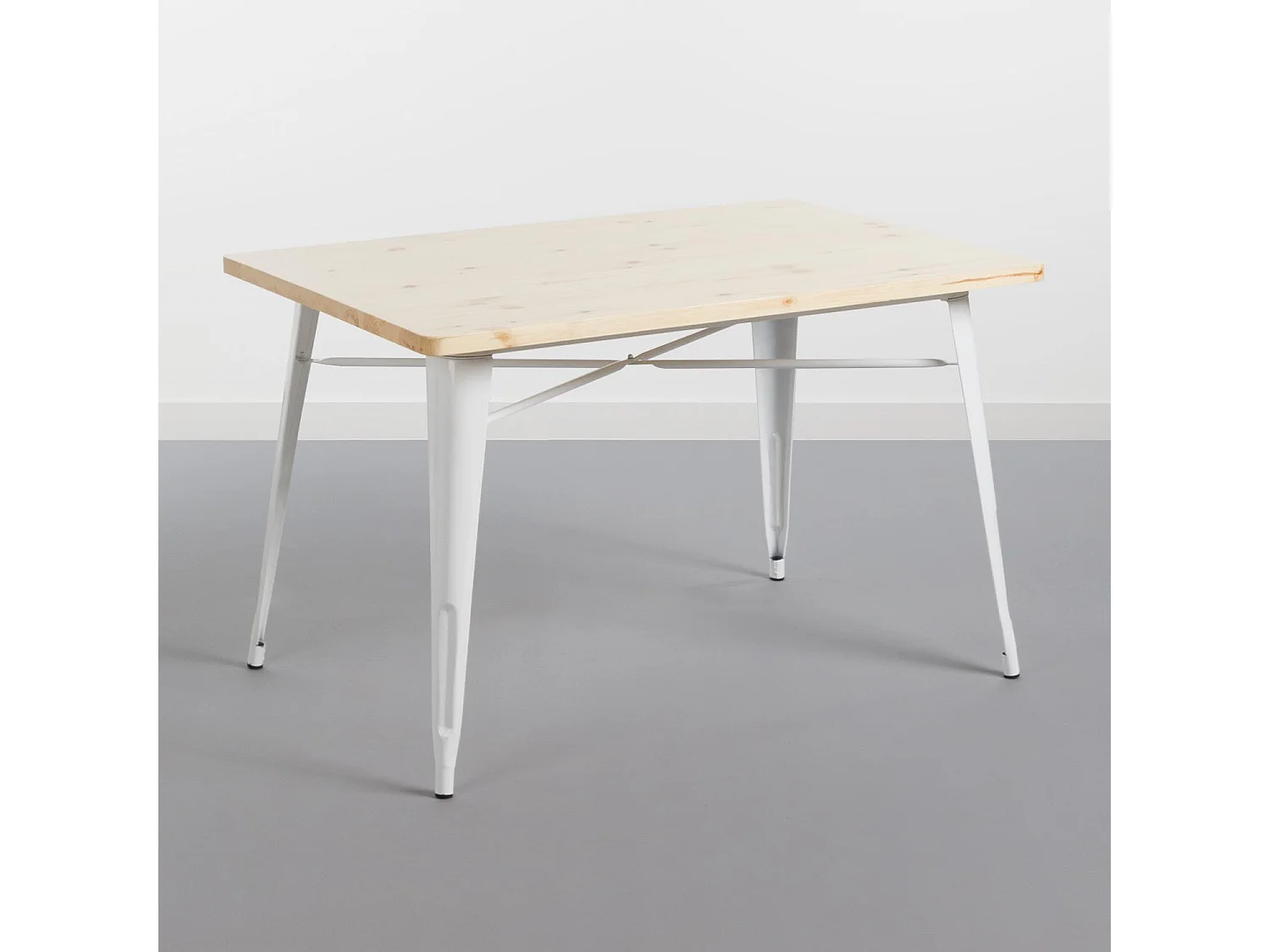 Ensemble de salle à manger table rectangulaire et 4 chaises en bois de fer style industriel Thinia Home