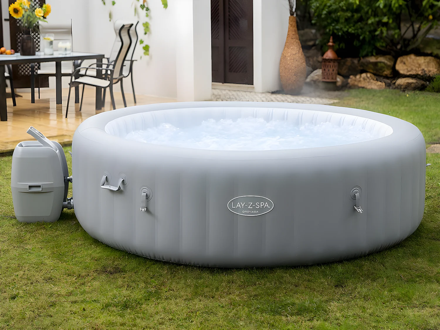 Spa gonflable Lay-Z-Spa Grenada rond Airjet 6/8 places - Bestway