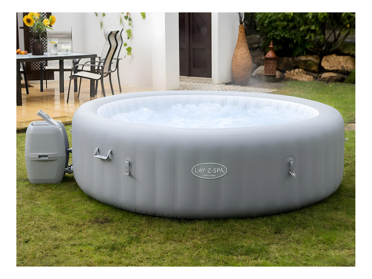 Spa gonflable Lay-Z-Spa Grenada rond Airjet 6/8 places - Bestway