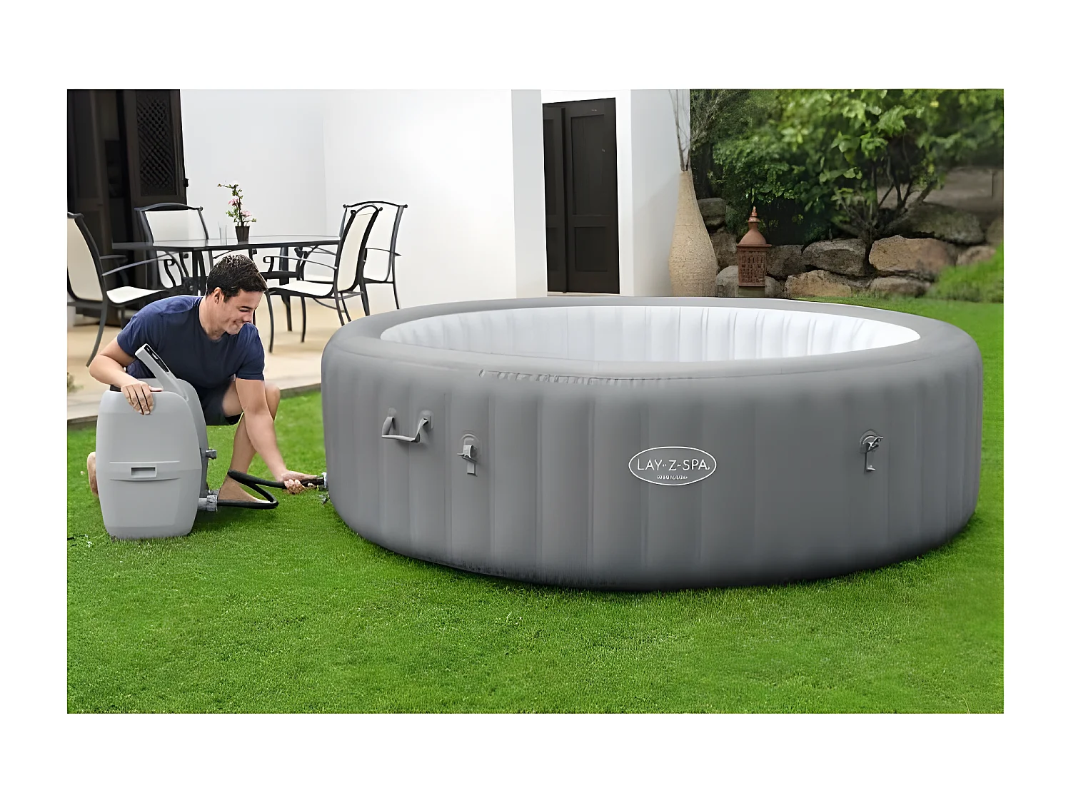 Spa gonflable Lay-Z-Spa Grenada rond Airjet 6/8 places - Bestway