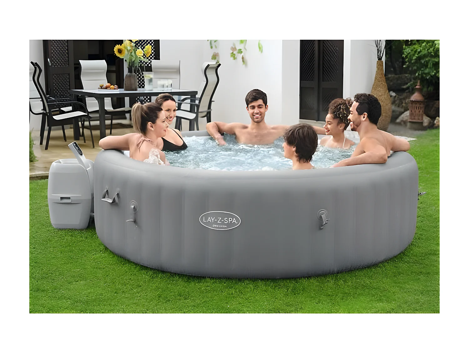 Spa gonflable Lay-Z-Spa Grenada rond Airjet 6/8 places - Bestway