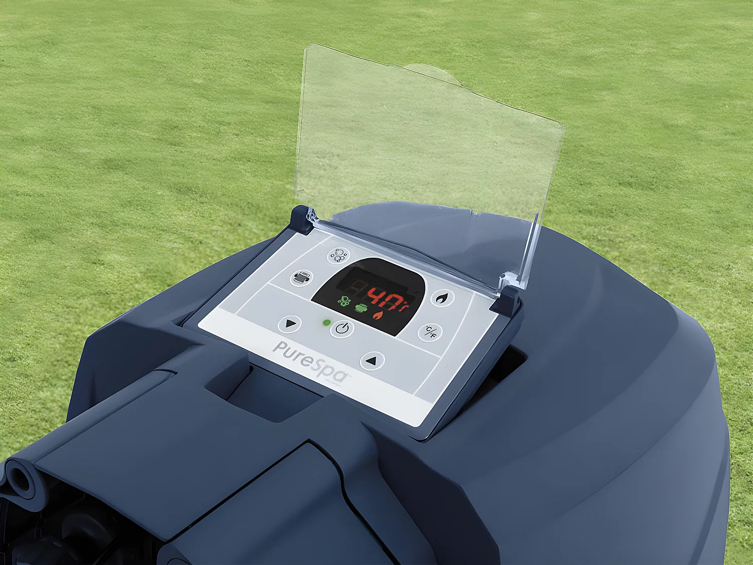 PureSpa Intex opblaasbaar zwembad 6 personen marineblauw