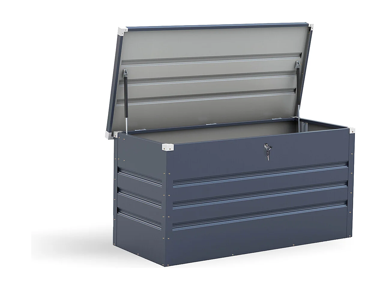 Aufbewahrungsbox aus Stahl, grau  CASEO