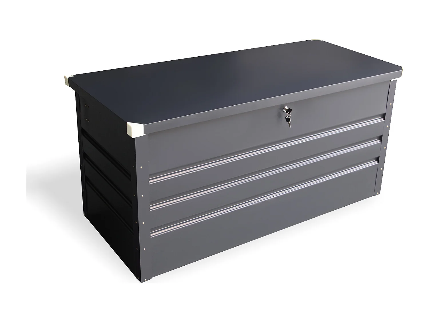 Aufbewahrungsbox aus Stahl, grau  CASEO