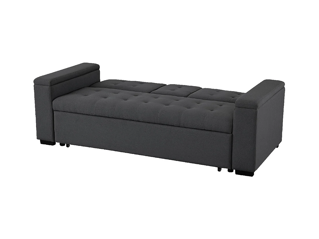 3-Sitzer Schlafsofa aus Stoff, dunkelgrau NOHO