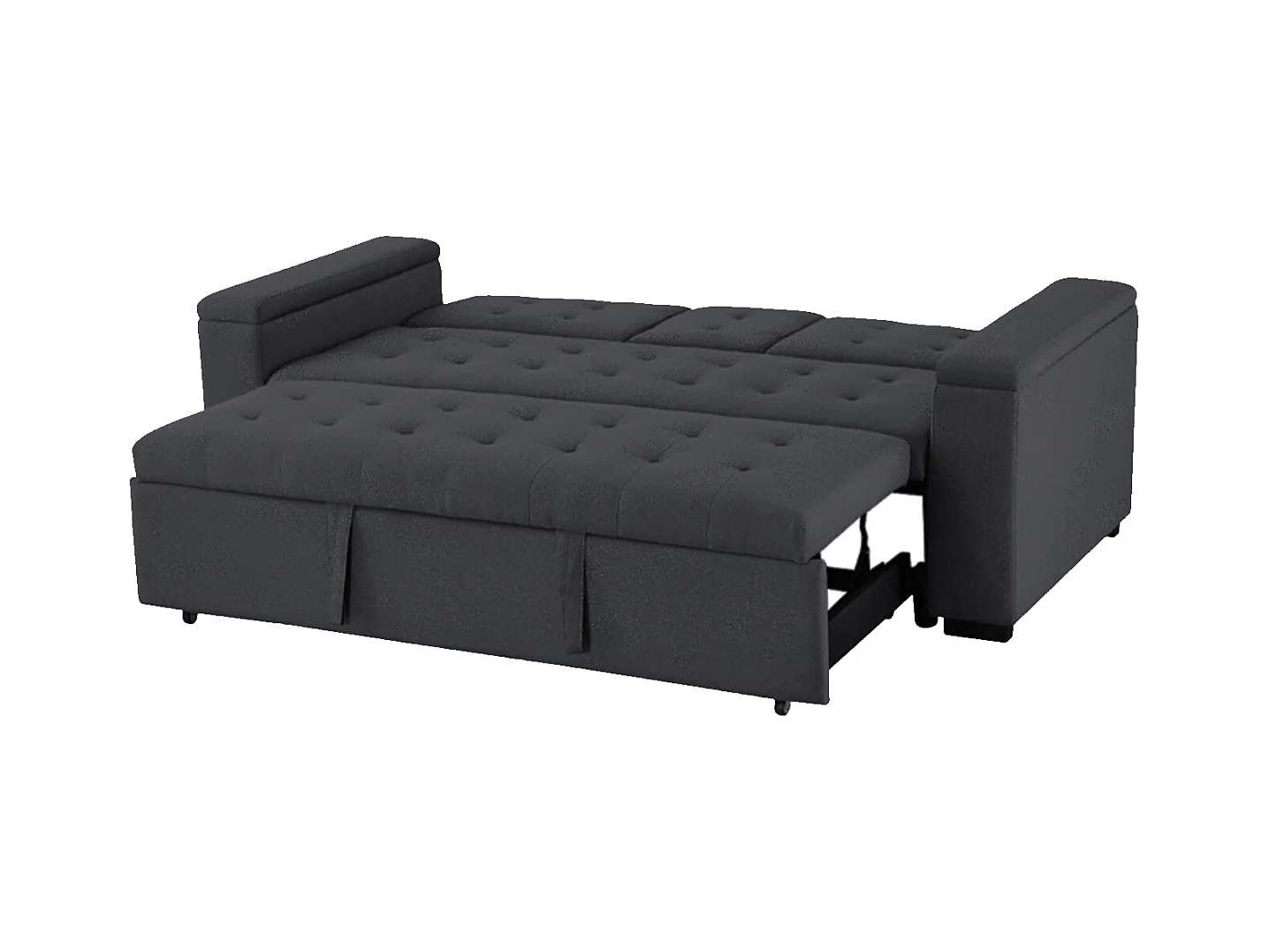 3-Sitzer Schlafsofa aus Stoff, dunkelgrau NOHO