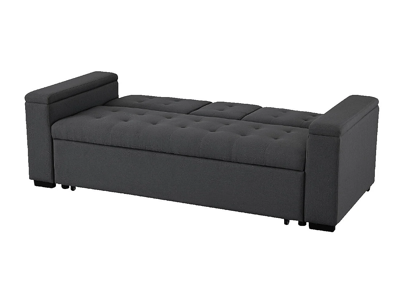 Canapé convertible 3 places en tissu gris foncé NOHO