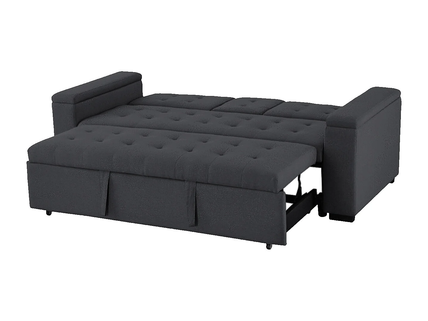 Canapé convertible 3 places en tissu gris foncé NOHO