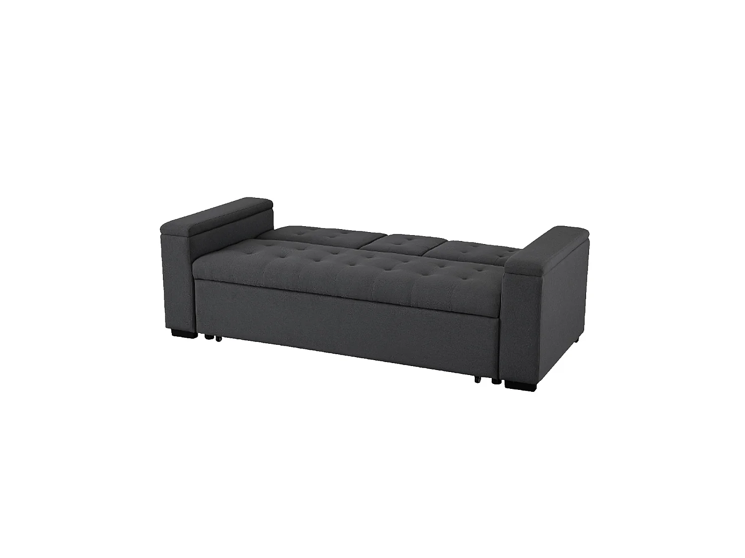 Canapé convertible 3 places en tissu gris foncé NOHO