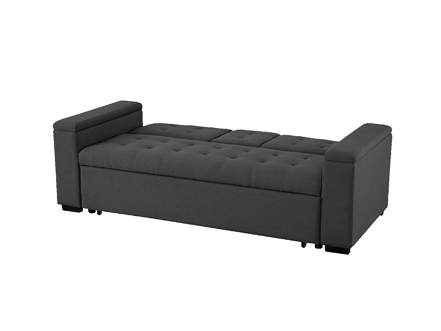 Canapé convertible 3 places en tissu gris foncé NOHO