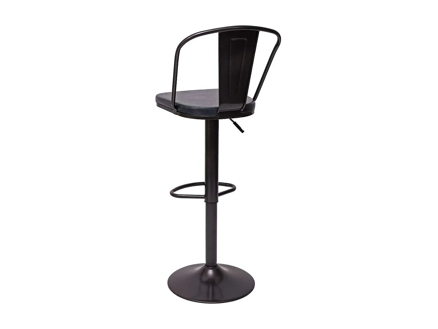 2x tabourets de bar métal grise 43 x 42 x 112 cm TDB04054