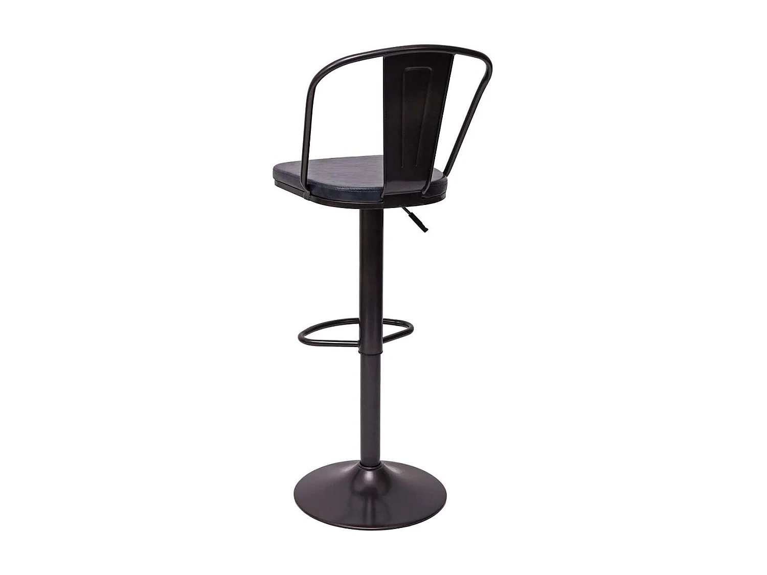 2x tabourets de bar métal grise 43 x 42 x 112 cm TDB04054