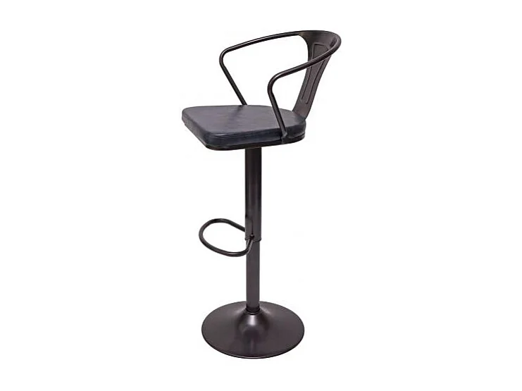 2x tabourets de bar métal grise 51 x 45 x 108 cm TDB04056