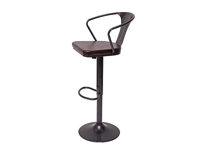 2x tabourets de bar métal marron 51 x 45 x 108 cm TDB04055