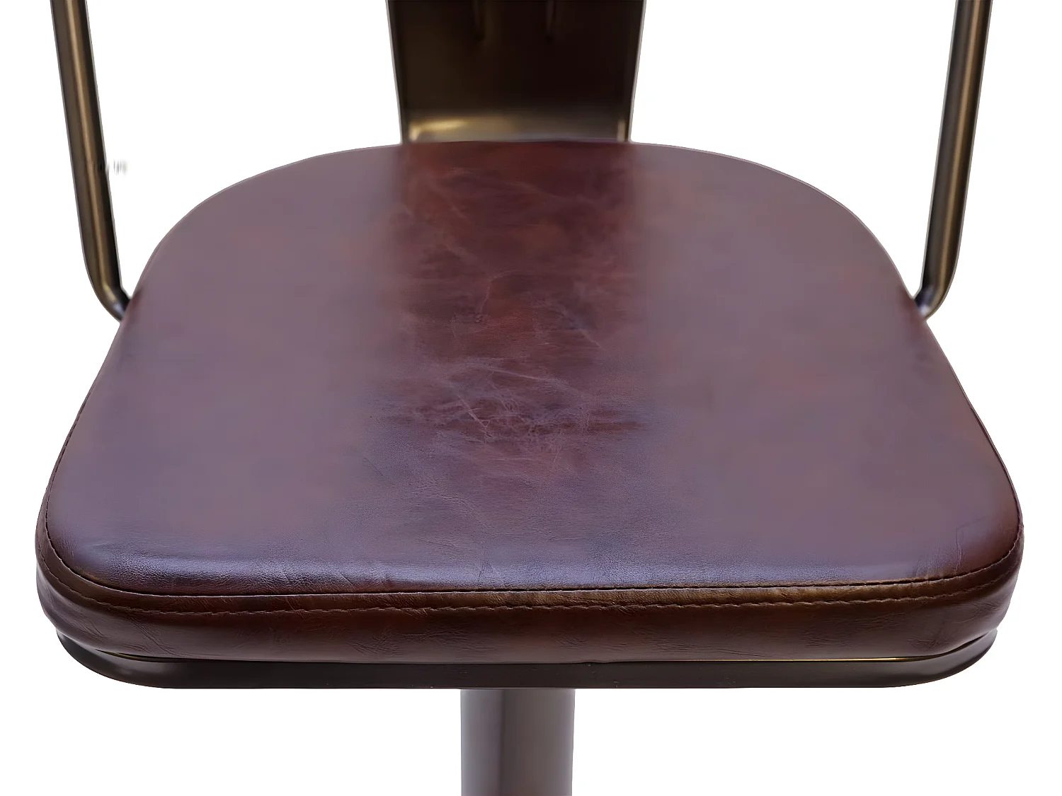 2x tabourets de bar métal marron 43 x 42 x 112 cm TDB04053