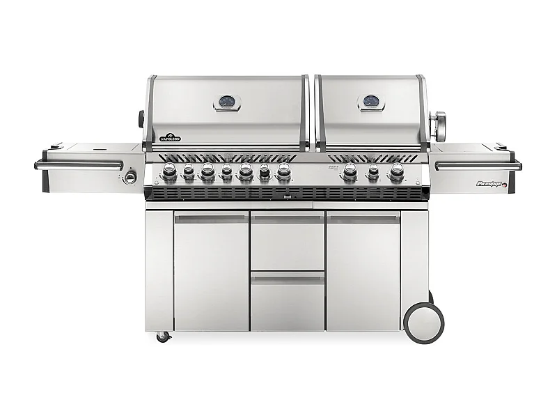 Barbecue à gaz Prestige Pro 825 4 brûleurs + 2 Sizzle Zone + brûleur arrière + fumoir - Napoleon