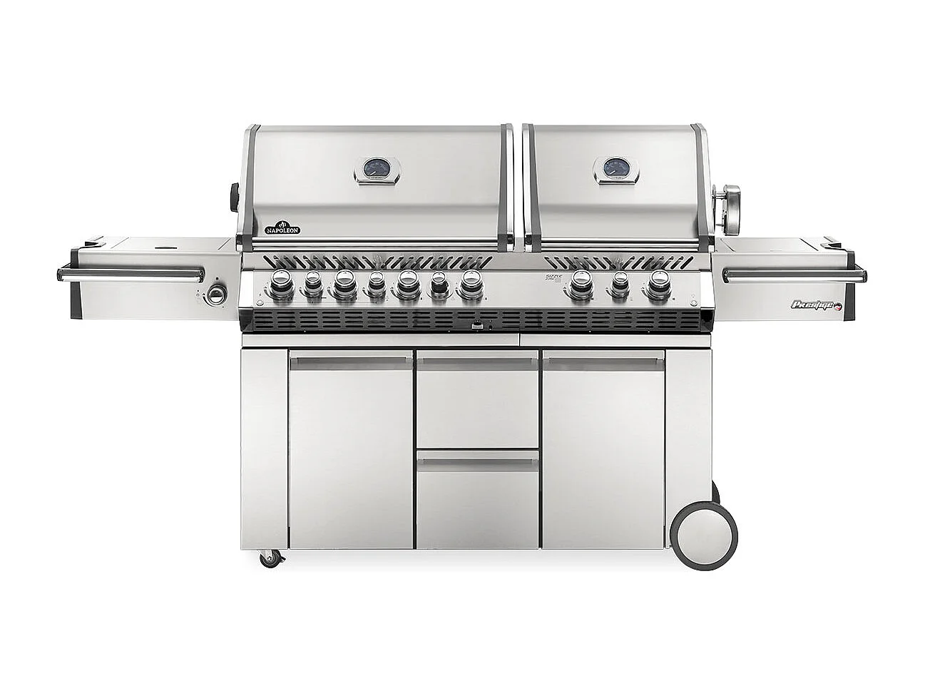 Barbecue à gaz Prestige Pro 825 4 brûleurs + 2 Sizzle Zone + brûleur arrière + fumoir - Napoleon